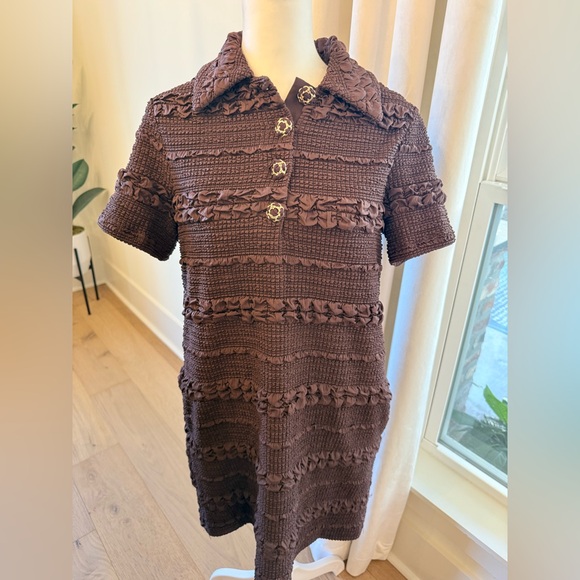 English Factory Dresses & Skirts - English Factory Brown Textured Mini Dress size Small